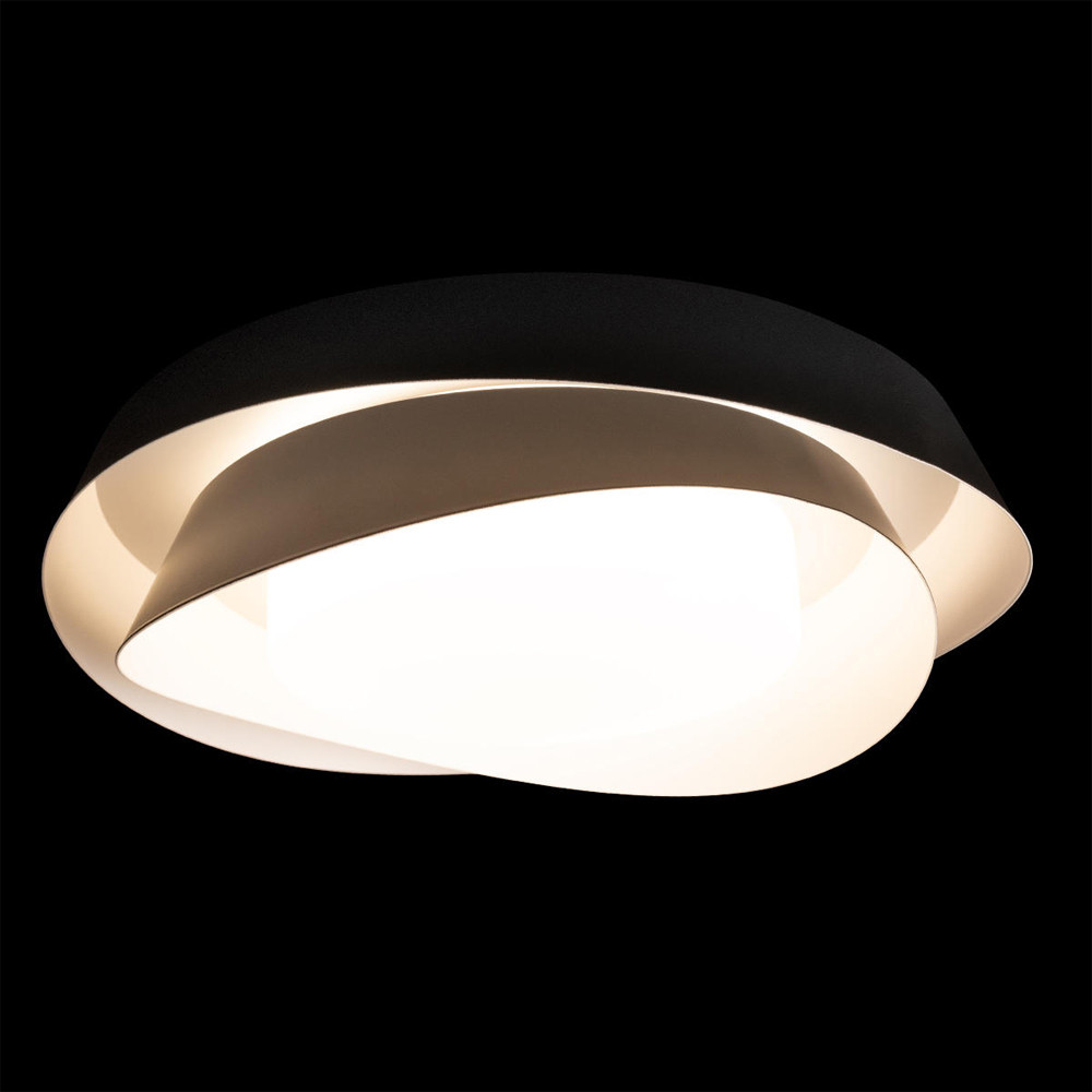 Потолочный светильник круглый черного цвета из металла Vita Cuna