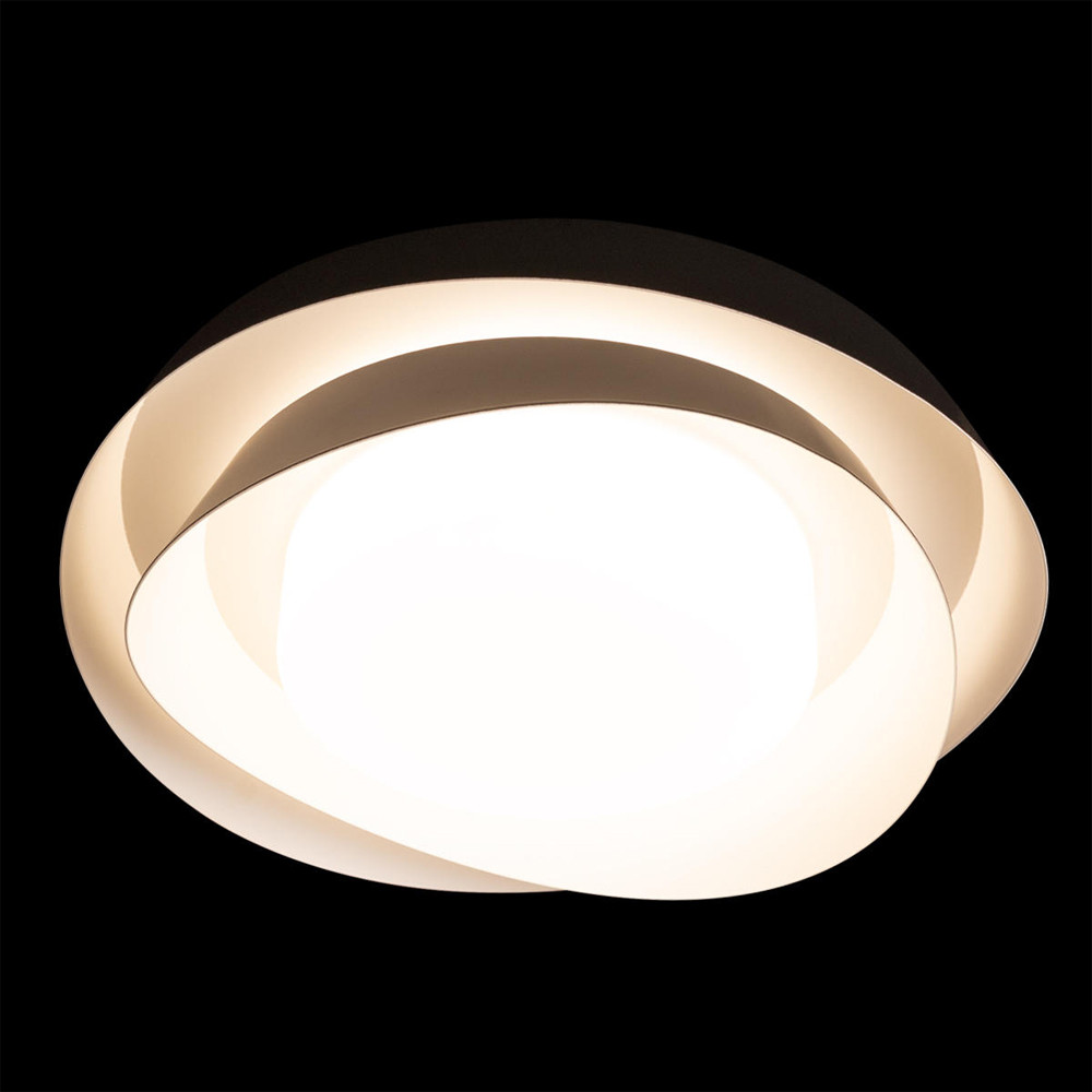 Потолочный светильник круглый черного цвета из металла Vita Cuna