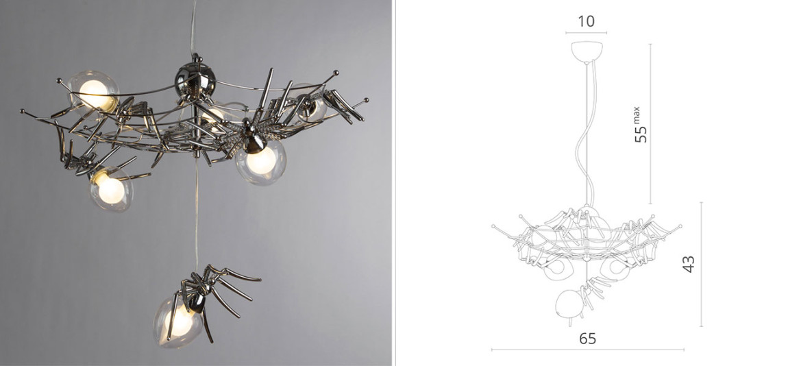 Потолочный светильник Паук Spiders lamp 6
