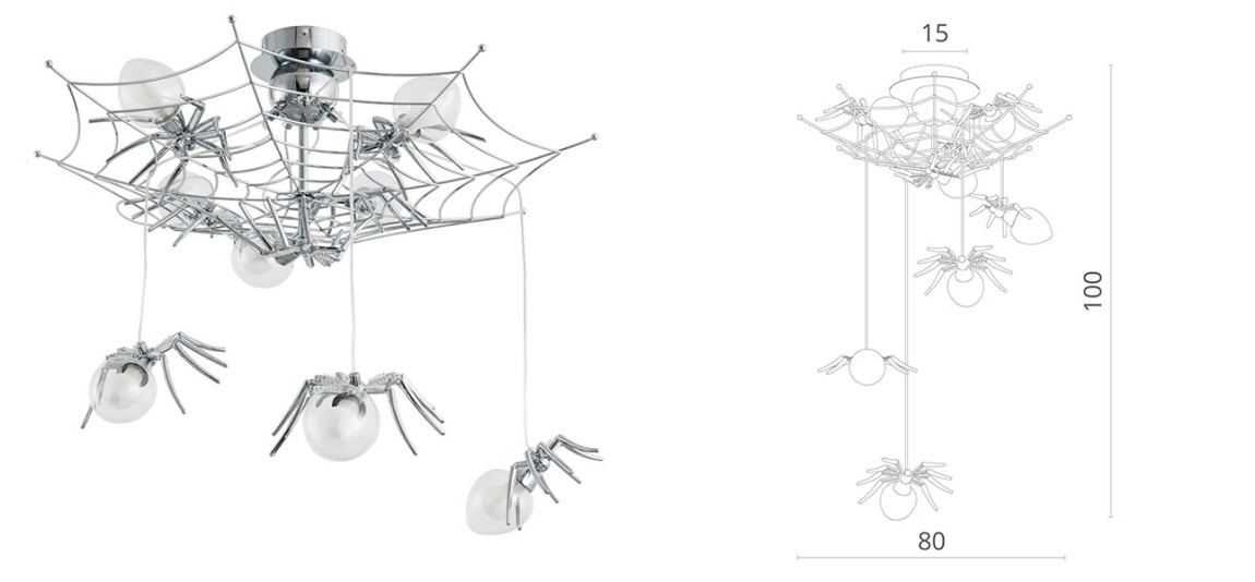 Потолочный светильник Паук Spiders lamp 8