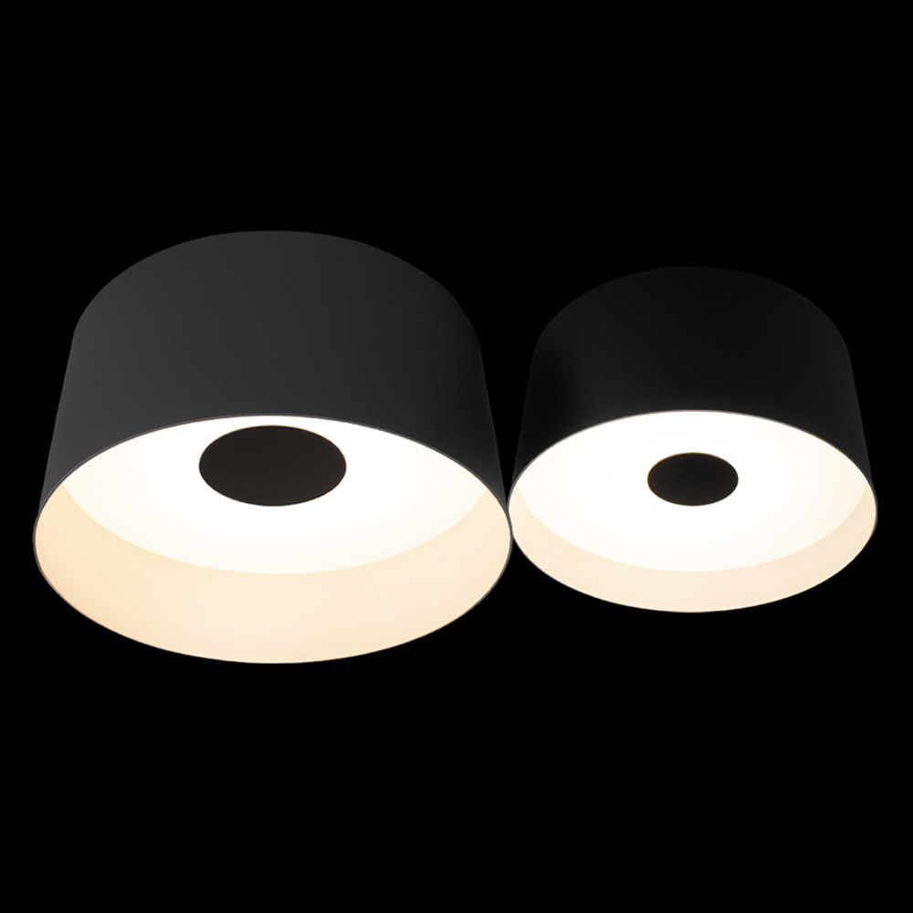 Потолочный светильник с 2-мя цилиндрическими абажурами серого и черного цвета Urban Dome