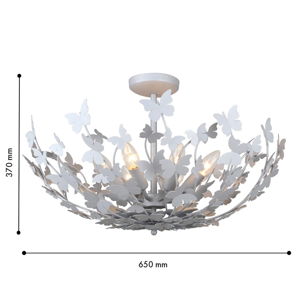 Потолочный светильник с абажуром оформленным в виде стаи бабочек Eternal Butterflies