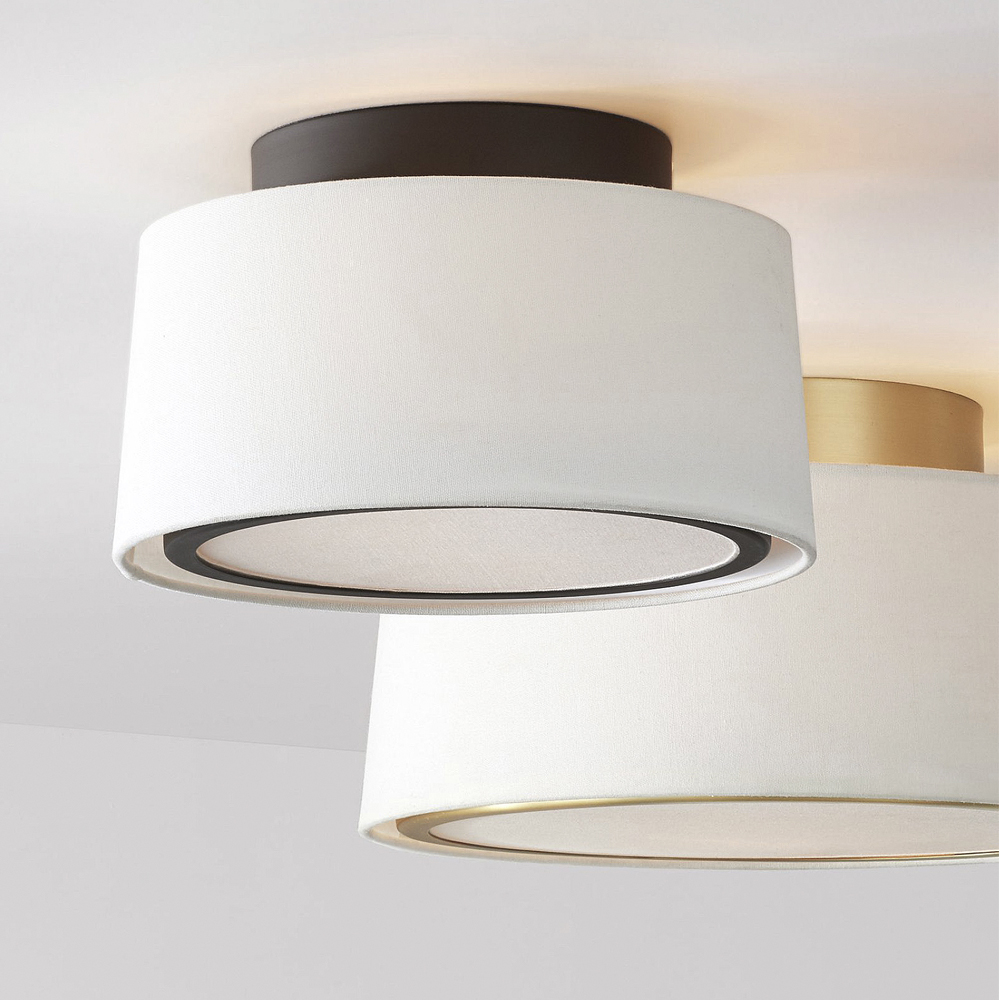 Потолочный светильник с круглым хлопковым абажуром Frosted Diffuser