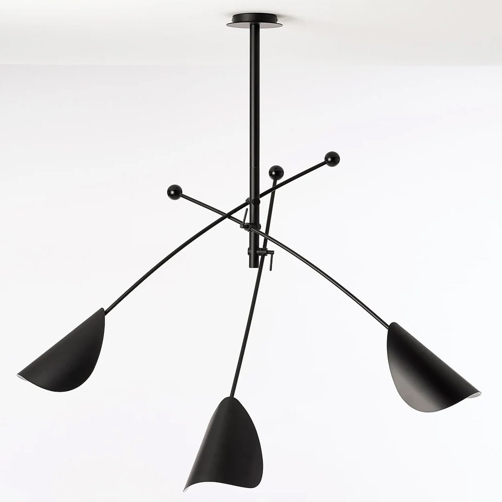 Потолочный светильник с подвижными плафонами Aracea Black Ceiling Lamp