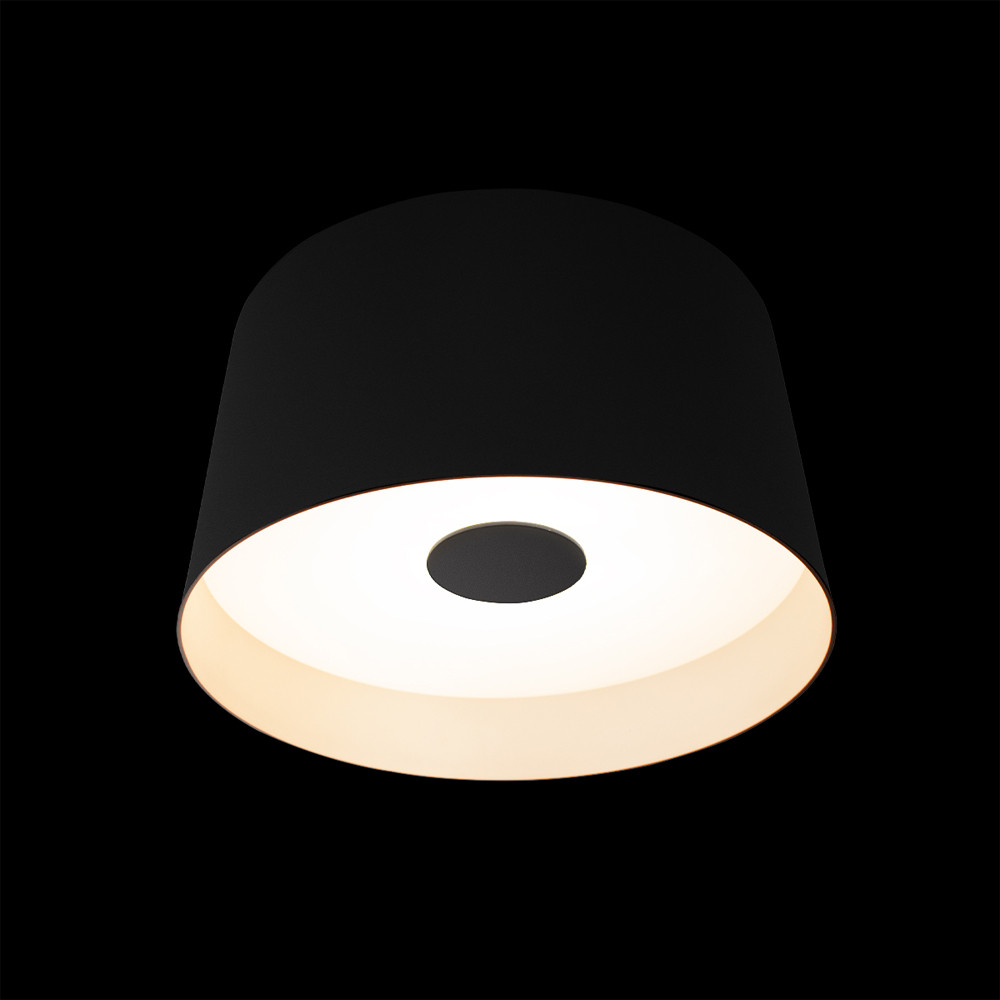 Потолочный светильник с цилиндрическим черным металлическим абажуром 20 Urban Dome