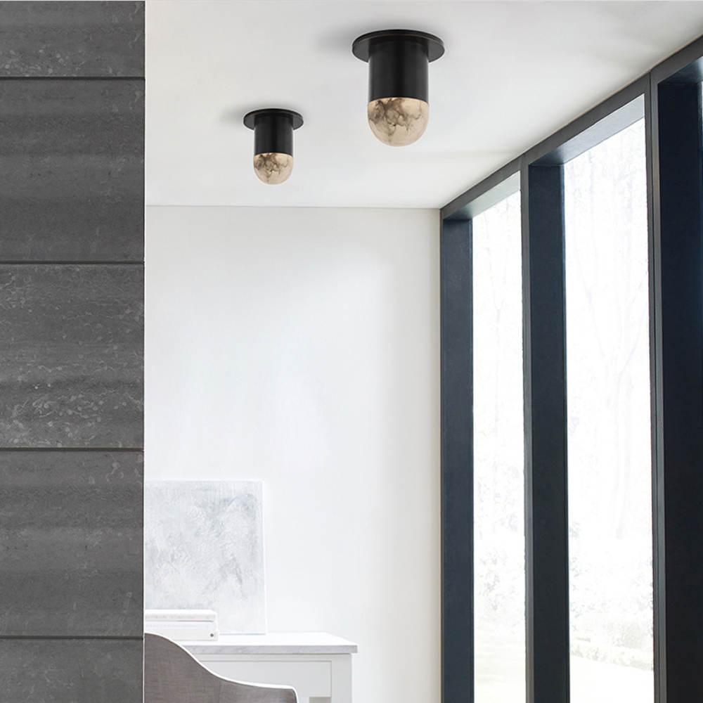 Потолочный светильник светодиодный с плафоном из натурального камня Purgatory