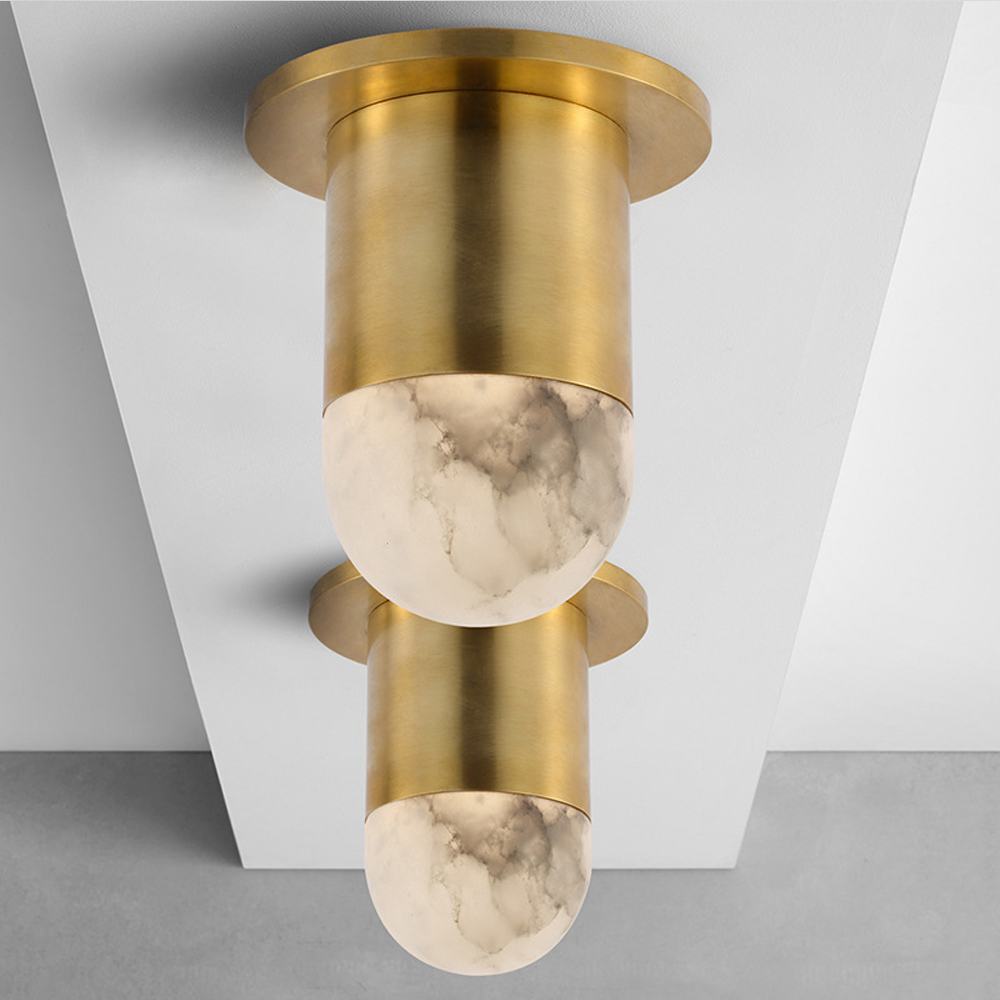 Потолочный светильник светодиодный с плафоном из натурального камня Purgatory