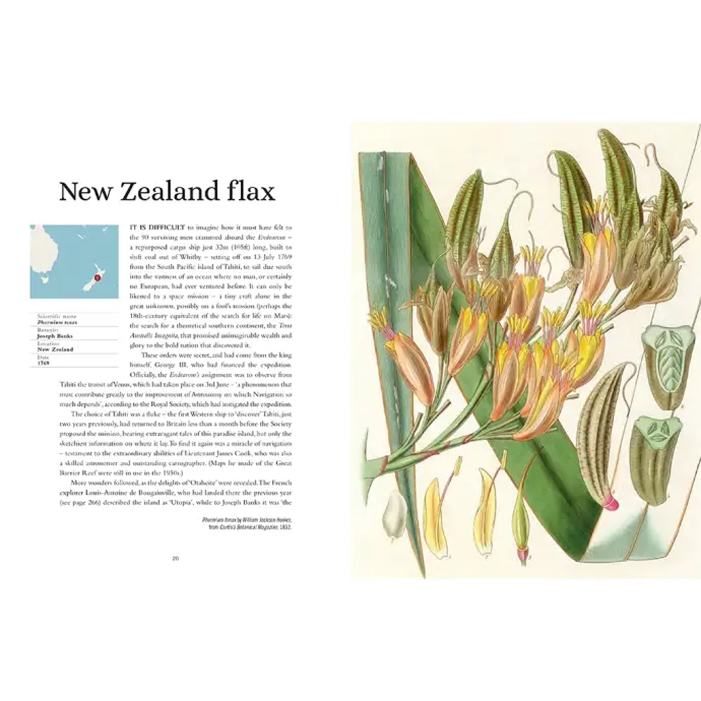 Прекрасно иллюстрированная книга более 100 ботанических произведений Plant Hunters Atlas