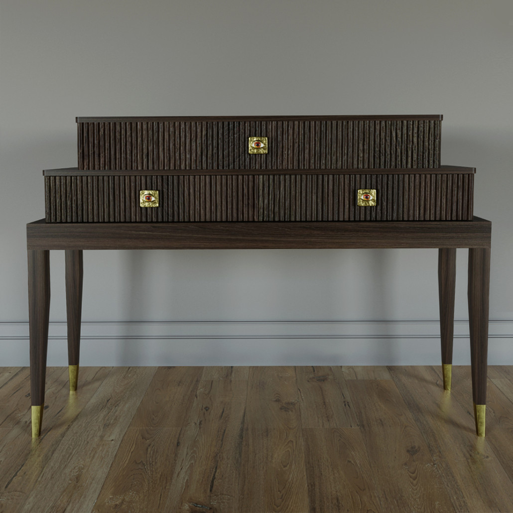 Премиальная Консоль с тремя ящиками Elsa Dreams Walnut