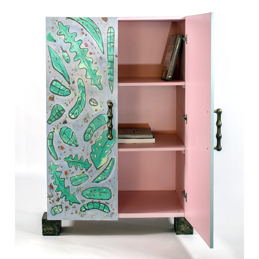 Премиальный Шкаф Defoliation двухстворчатый роспись зеленые листья