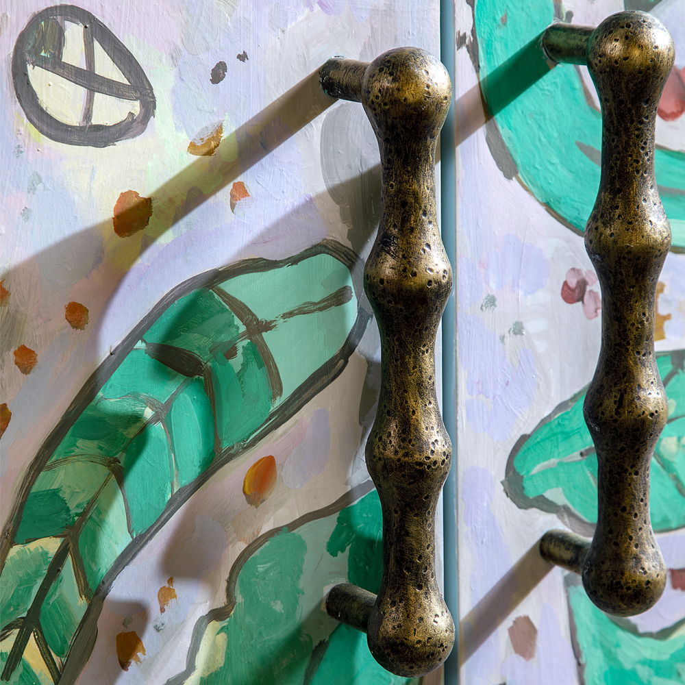 Премиальный Шкаф Defoliation двухстворчатый роспись зеленые листья