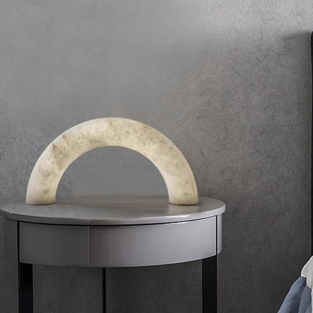 Прикроватная лампа из мрамора в форме дуги Rainbow Light