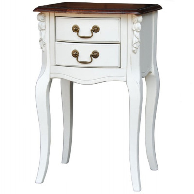Прикроватная тумба в стиле прованс с 2-мя ящиками Paule Montmartre Provence Bedside Table