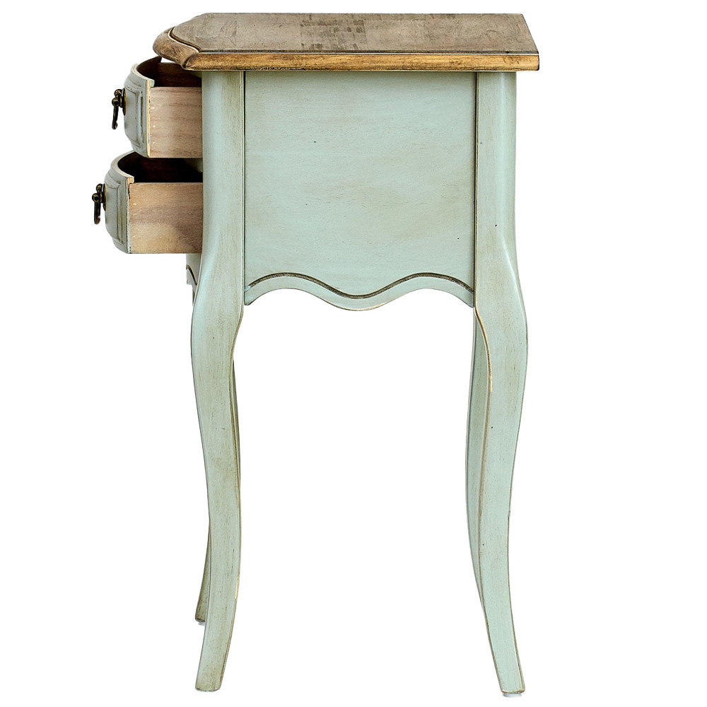 Прикроватная тумба из массива березы светло-бирюзовая Montmartre Provence Bedside Table