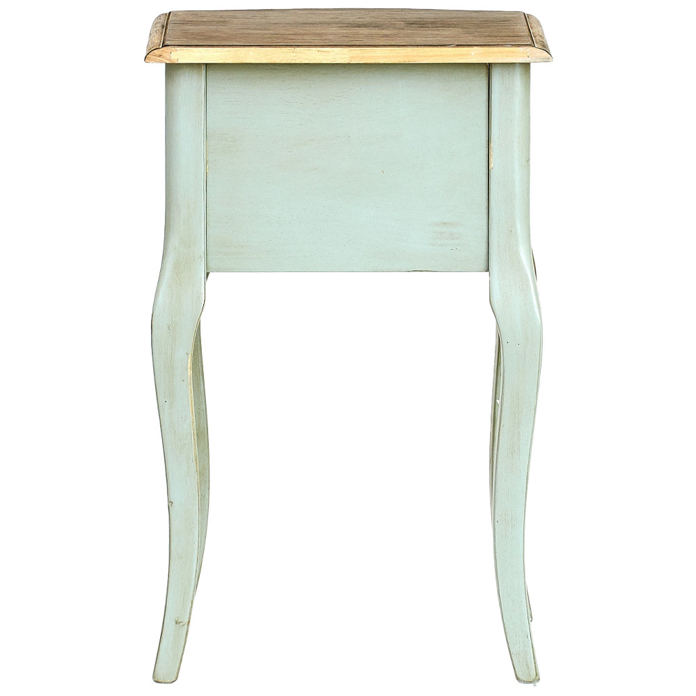 Прикроватная тумба из массива березы светло-бирюзовая Montmartre Provence Bedside Table