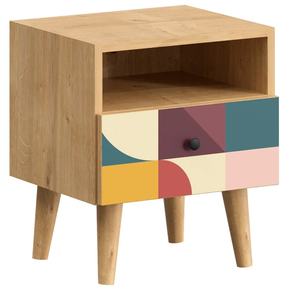 Прикроватная тумба с изображением на ящике Elise Nightstand