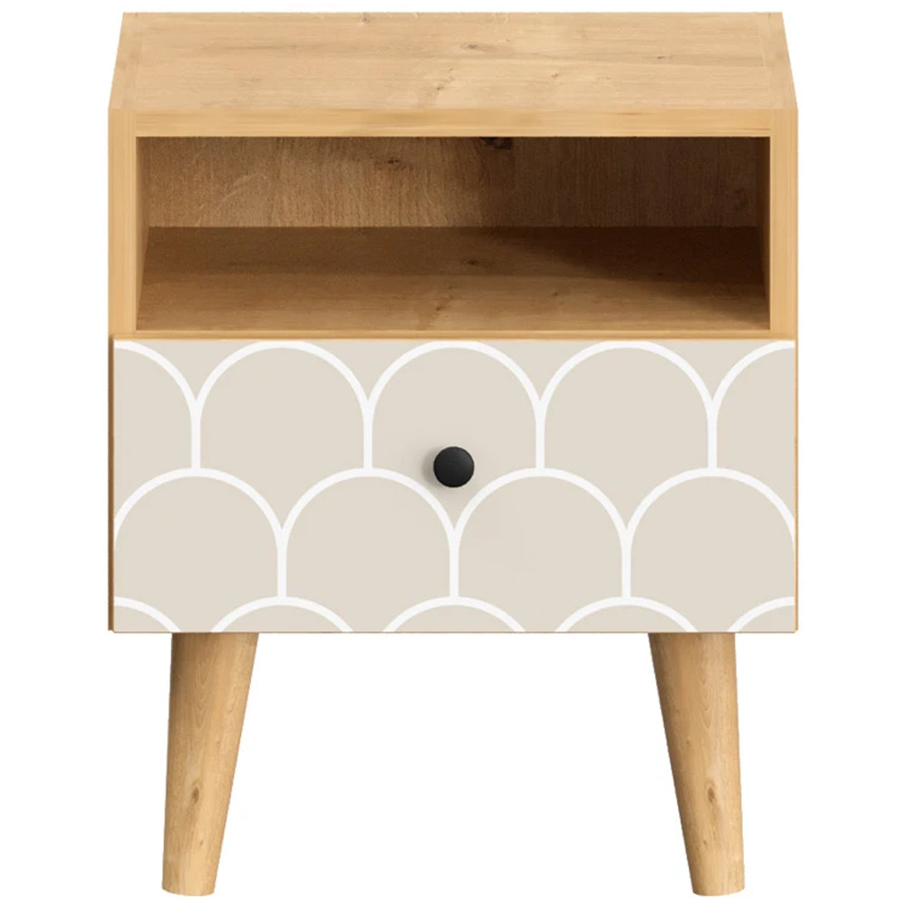 Прикроватная тумба с изображением на ящике Elise Nightstand