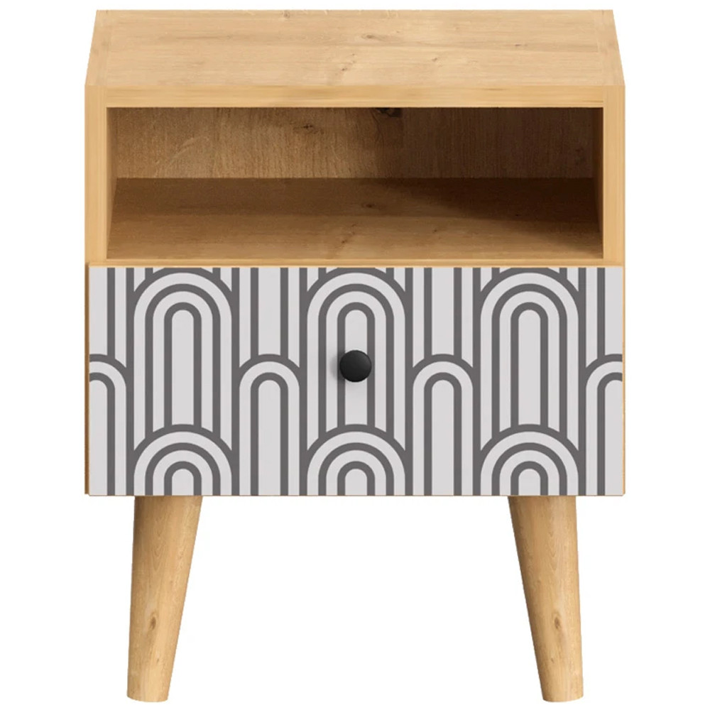 Прикроватная тумба с изображением на ящике Elise Nightstand