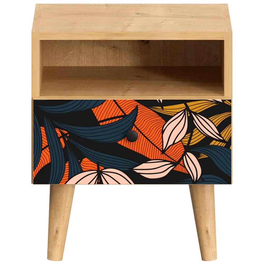 Прикроватная тумба с изображением на ящике Elise Nightstand