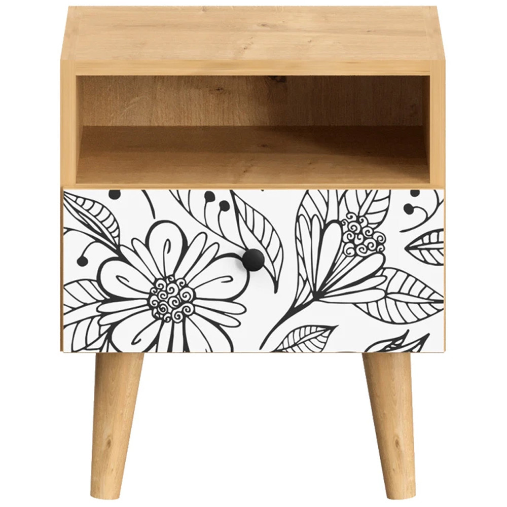 Прикроватная тумба с изображением на ящике Elise Nightstand