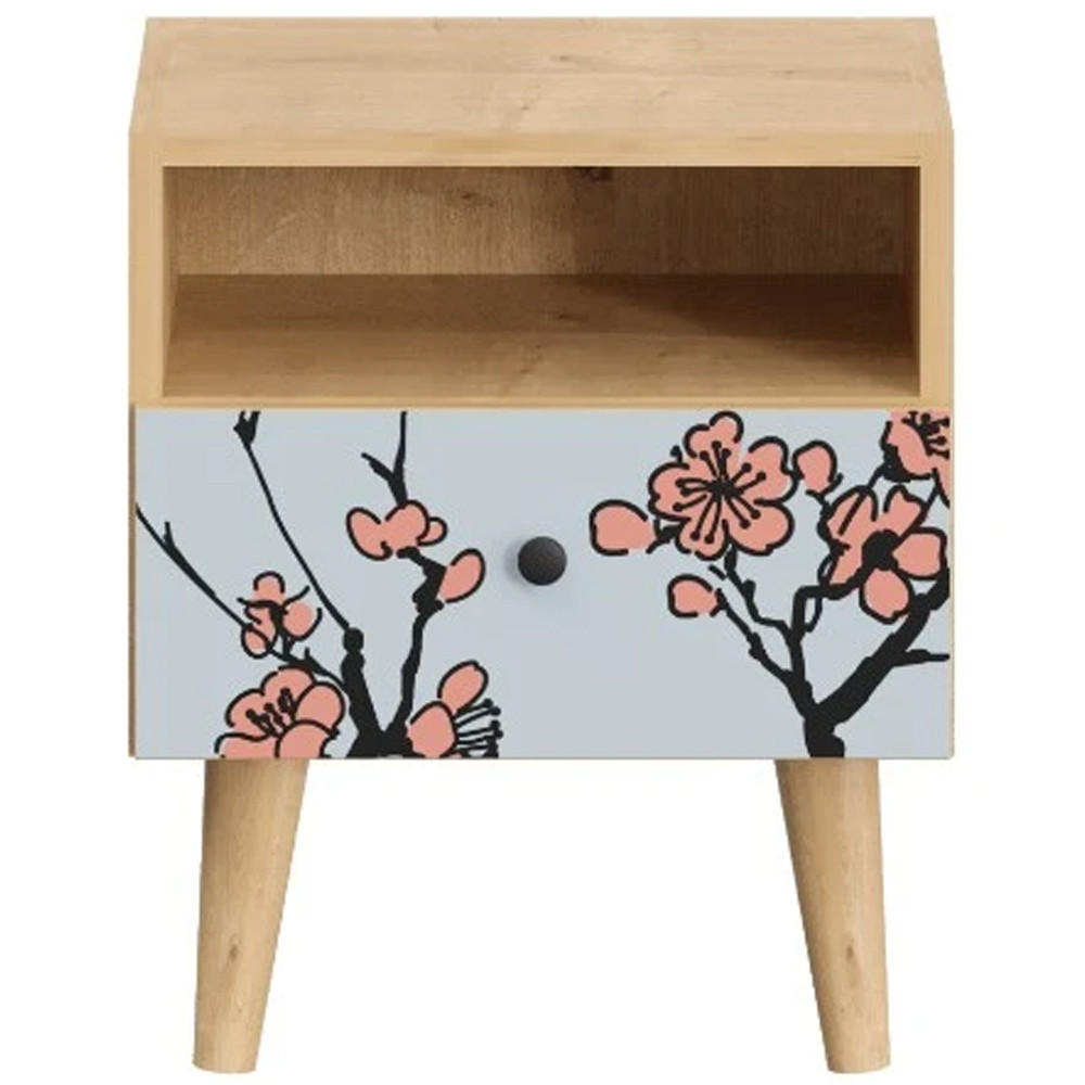 Прикроватная тумба с изображением на ящике Elise Nightstand