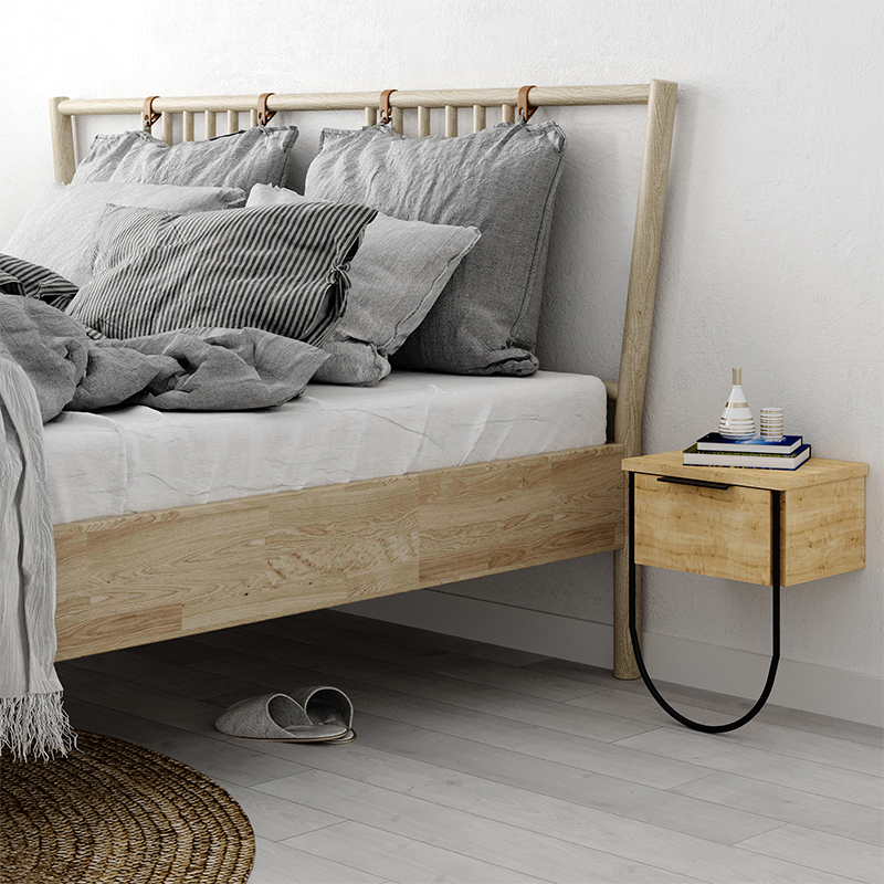Прикроватная тумба с откидной дверцей из дерева NORFOLK NIGHTSTAND OAK