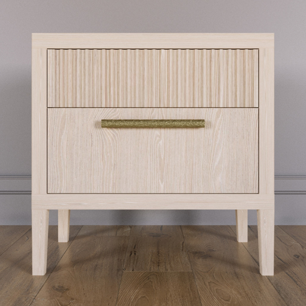 Прикроватная Тумбочка Primo с двумя ящиками Светлый дуб