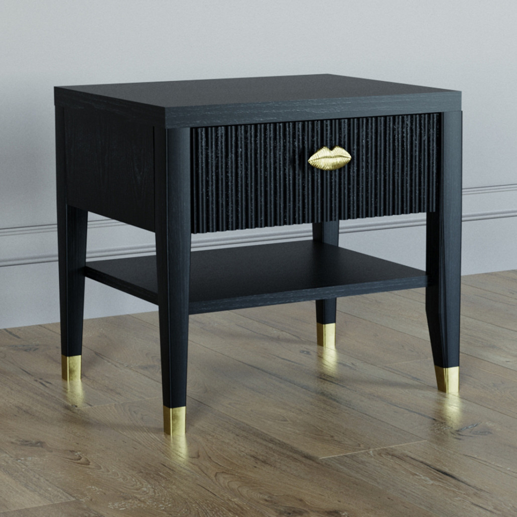 Прикроватная тумбочка с ящиком Elsa Dreams Black