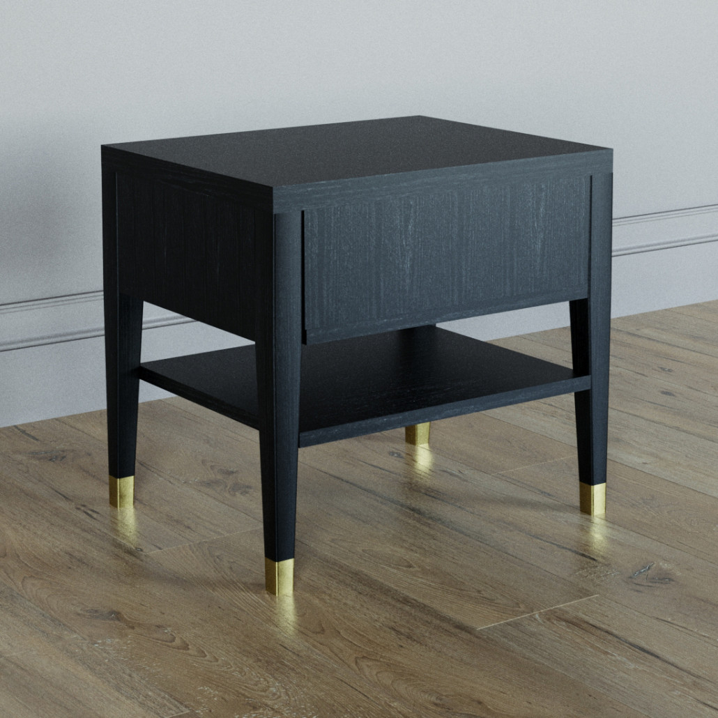 Прикроватная тумбочка с ящиком Elsa Dreams Black