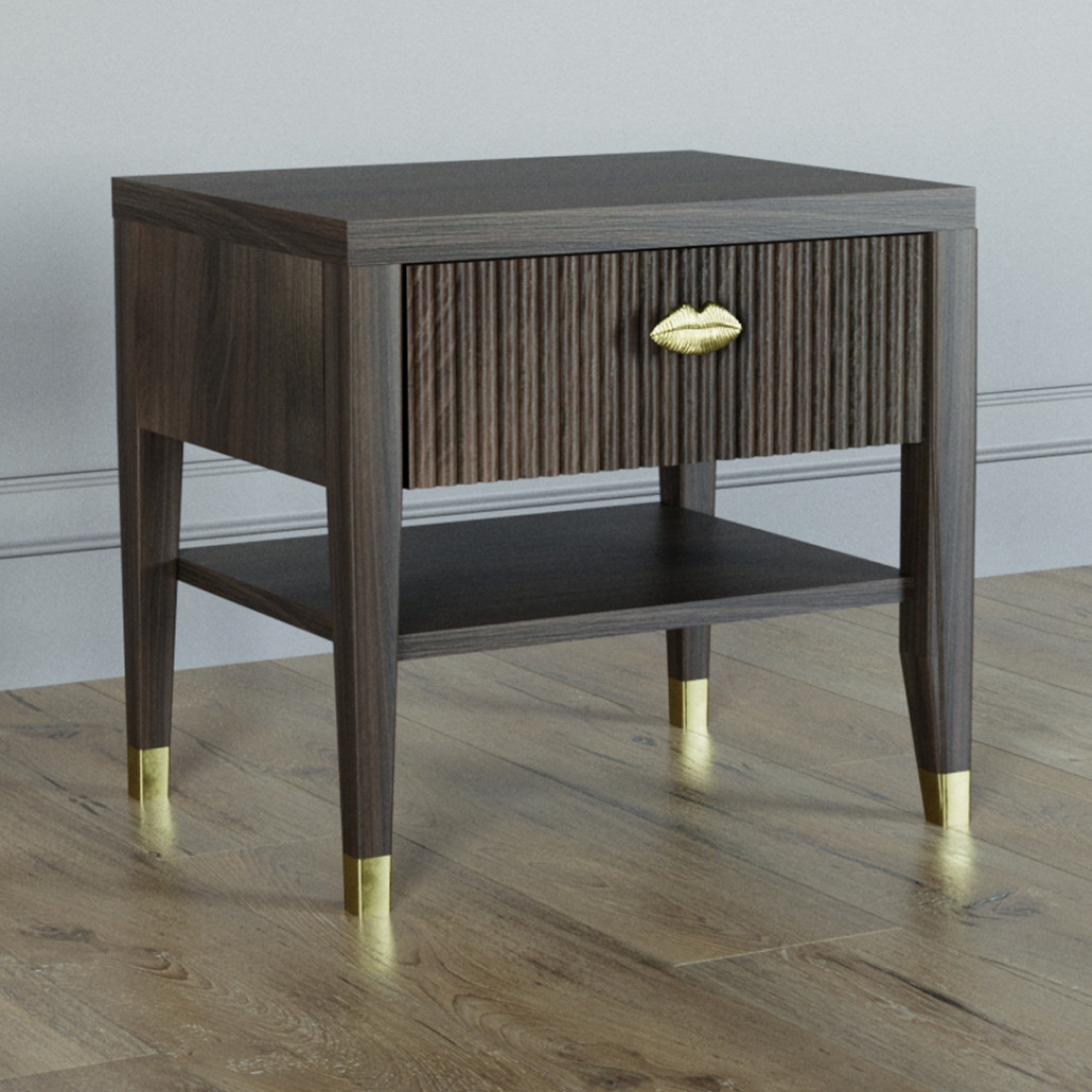 Прикроватная тумбочка с ящиком Elsa Dreams Walnut