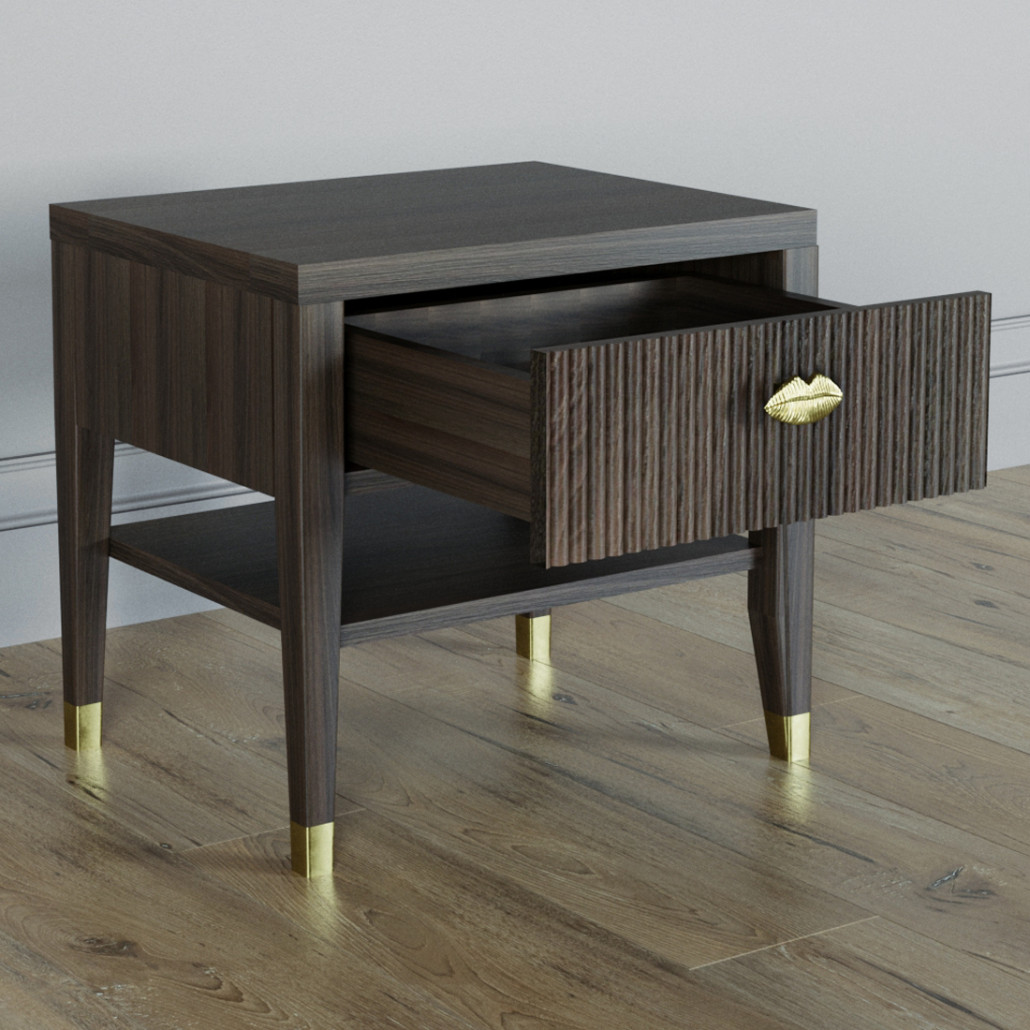 Прикроватная тумбочка с ящиком Elsa Dreams Walnut