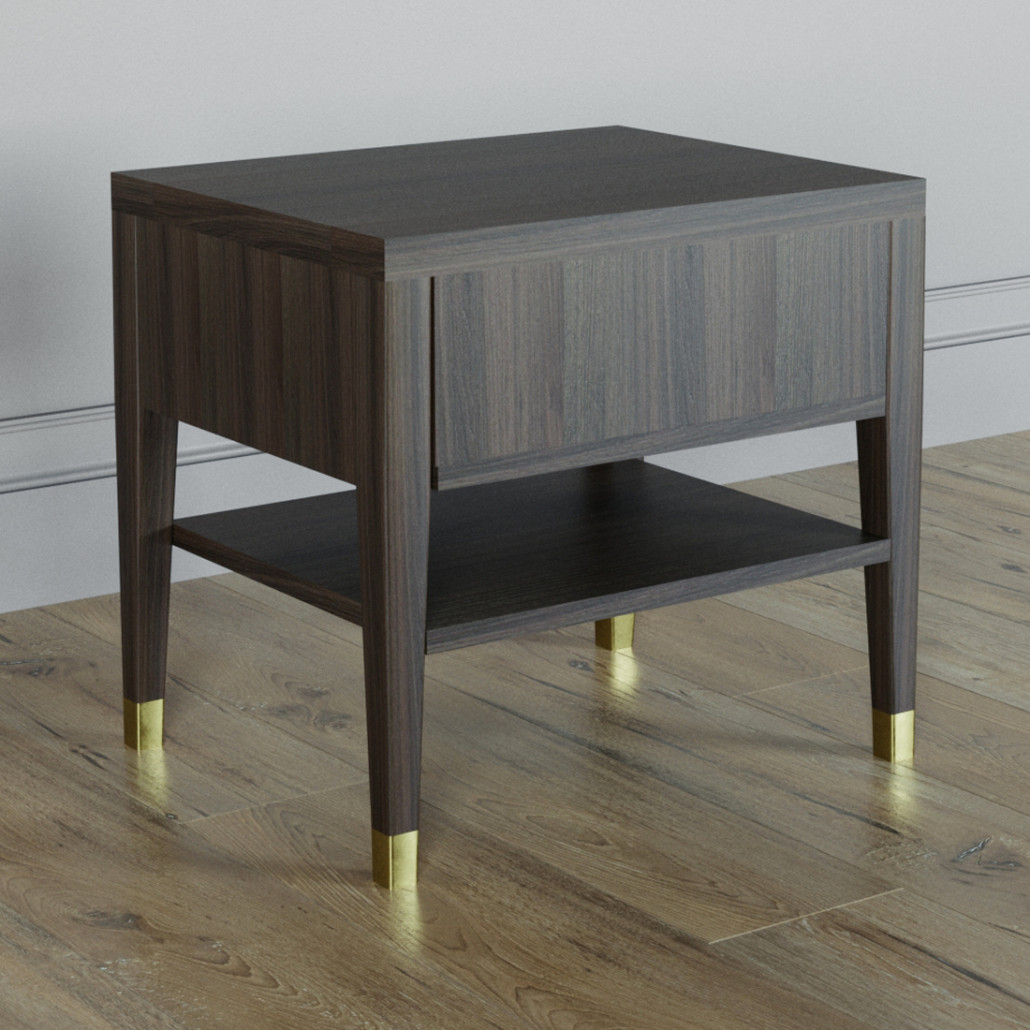 Прикроватная тумбочка с ящиком Elsa Dreams Walnut