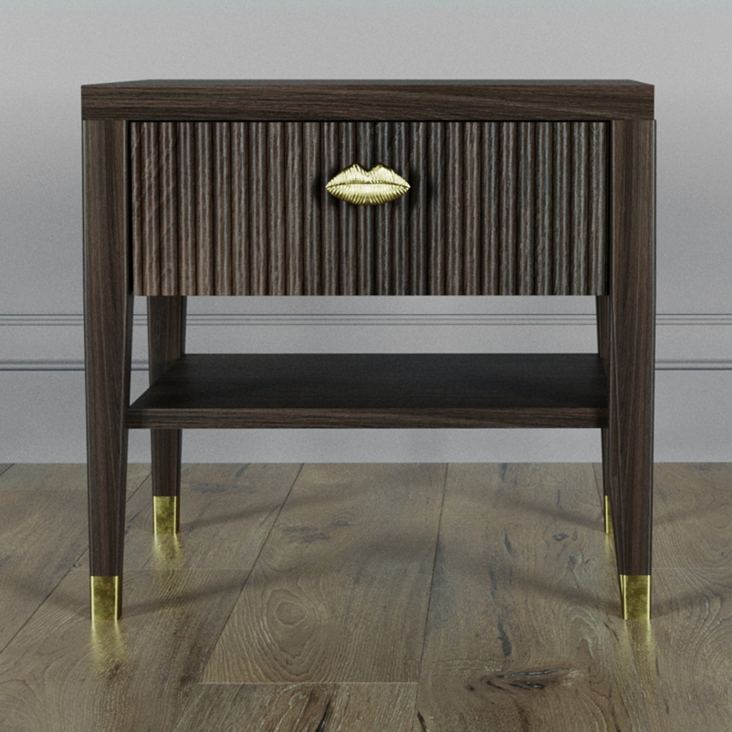 Прикроватная тумбочка с ящиком Elsa Dreams Walnut