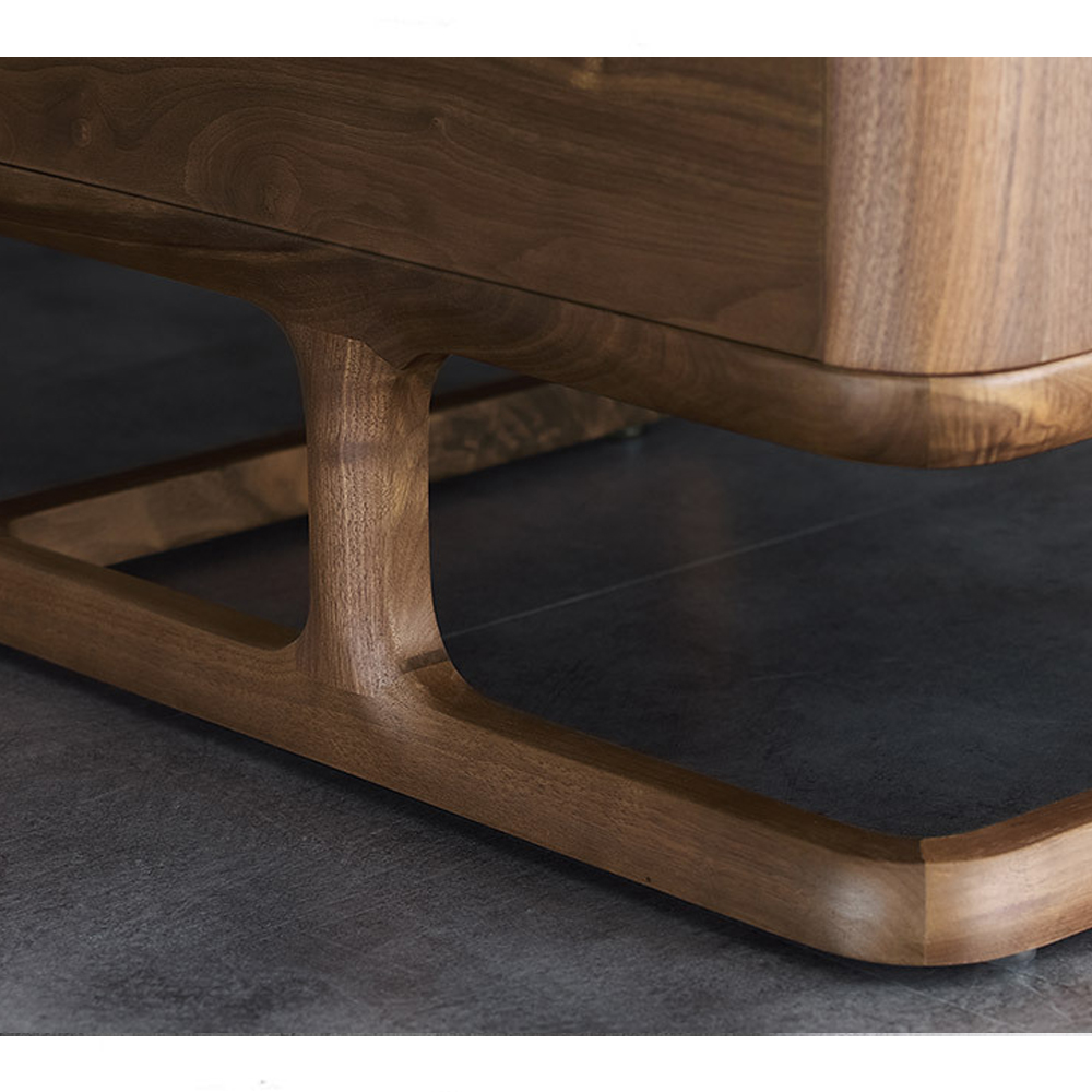 Прикроватный деревянный столик с 2-мя ящиками Moon Walnut Furniture