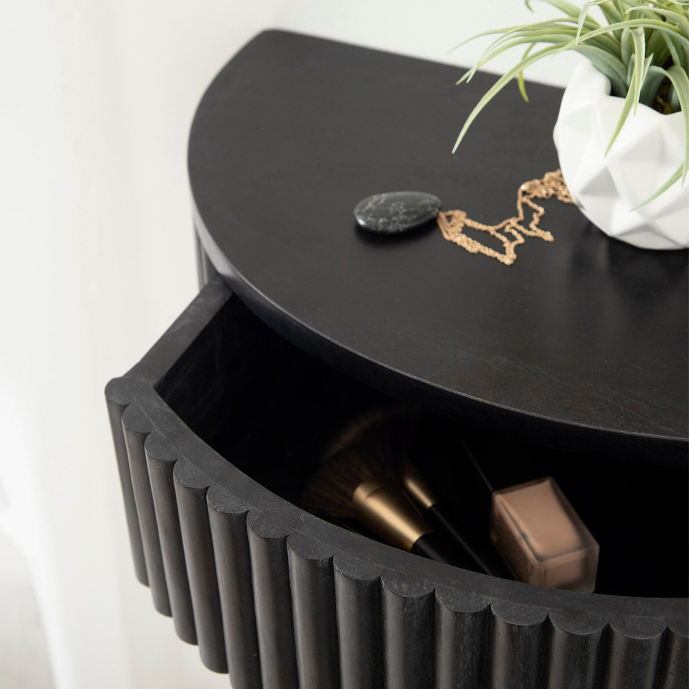 Прикроватный подвесной столик с ящиком черный Bedside Hanging Table