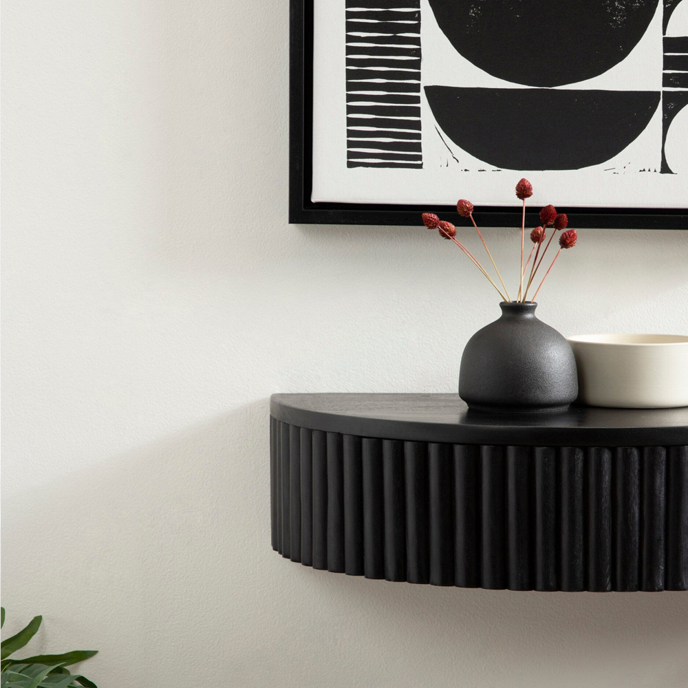 Прикроватный подвесной столик с ящиком черный Bedside Hanging Table