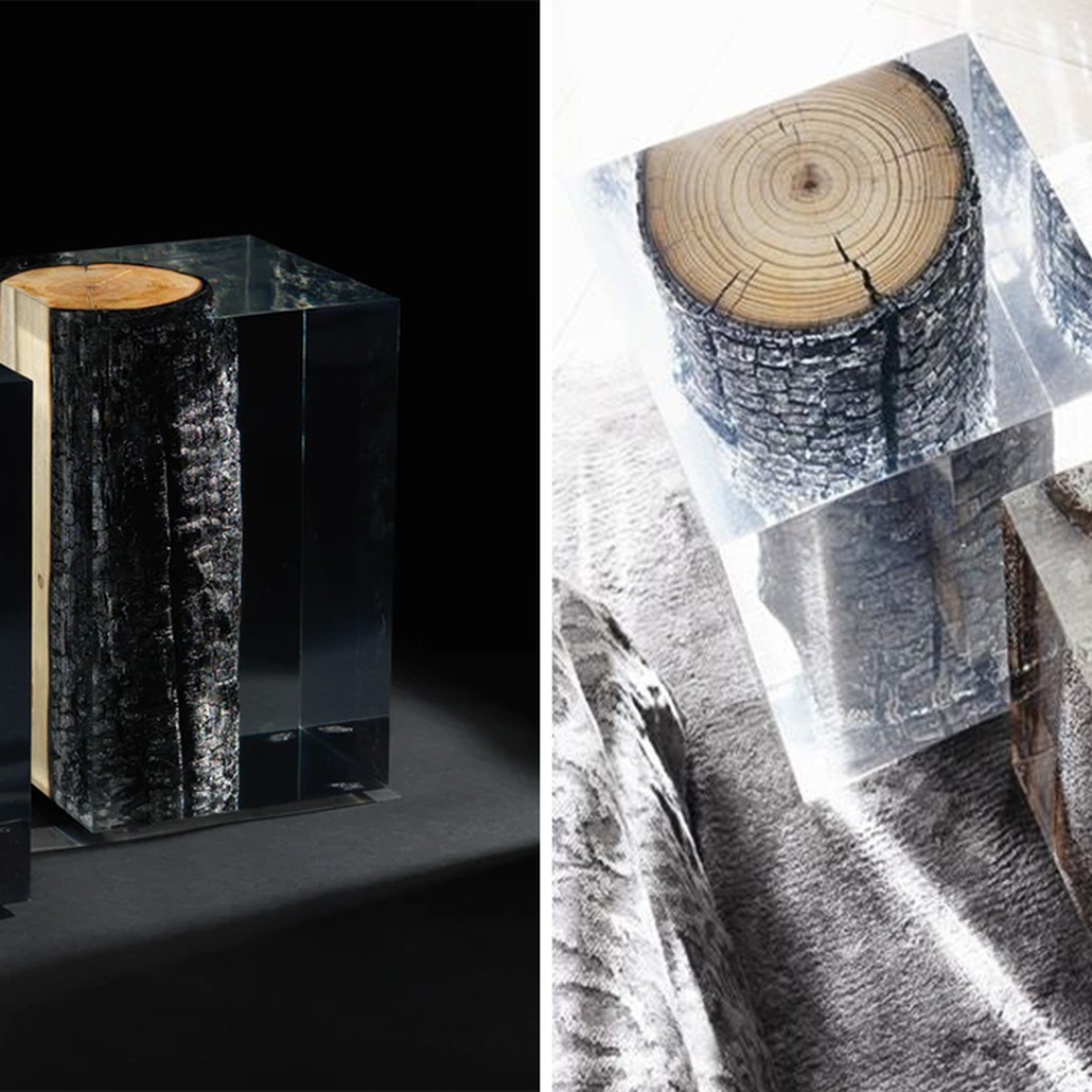 Приставной стол Acrylic Glass Nilleq Hekla Side Table & Stool