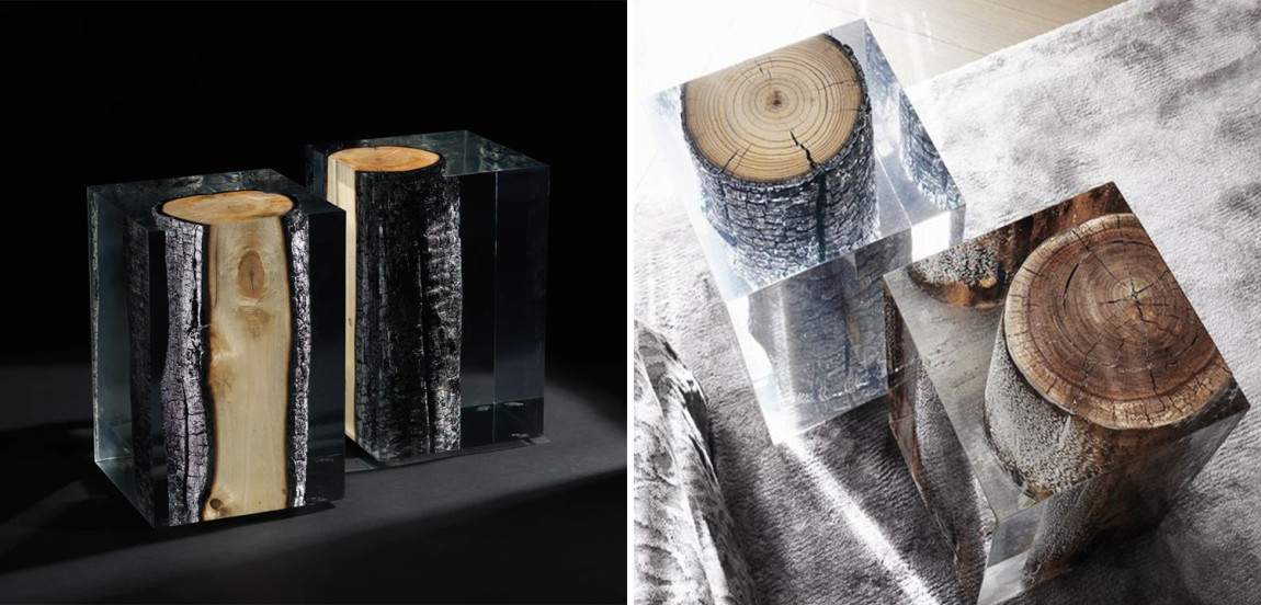 Приставной стол Acrylic Glass Nilleq Hekla Side Table & Stool