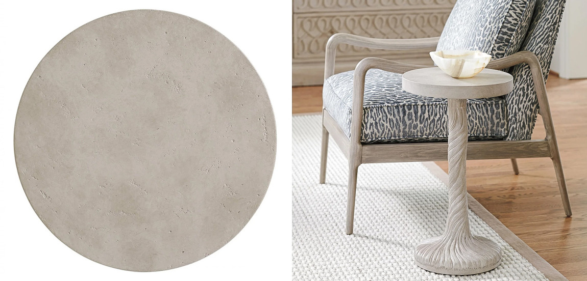 Приставной стол Barclay Butera Malibu Saddle Peak Round Accent Table