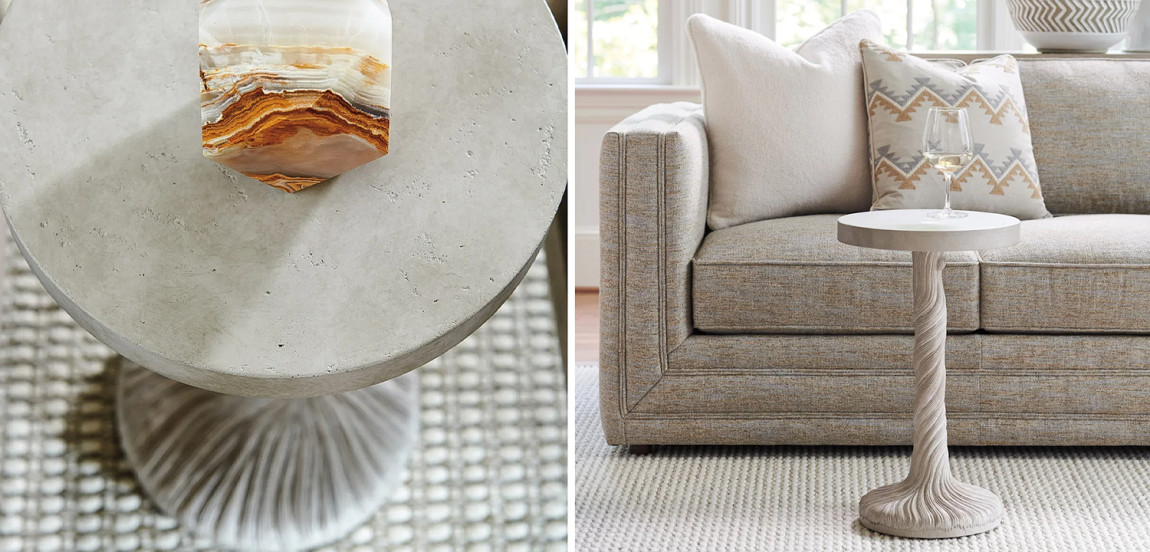 Приставной стол Barclay Butera Malibu Saddle Peak Round Accent Table