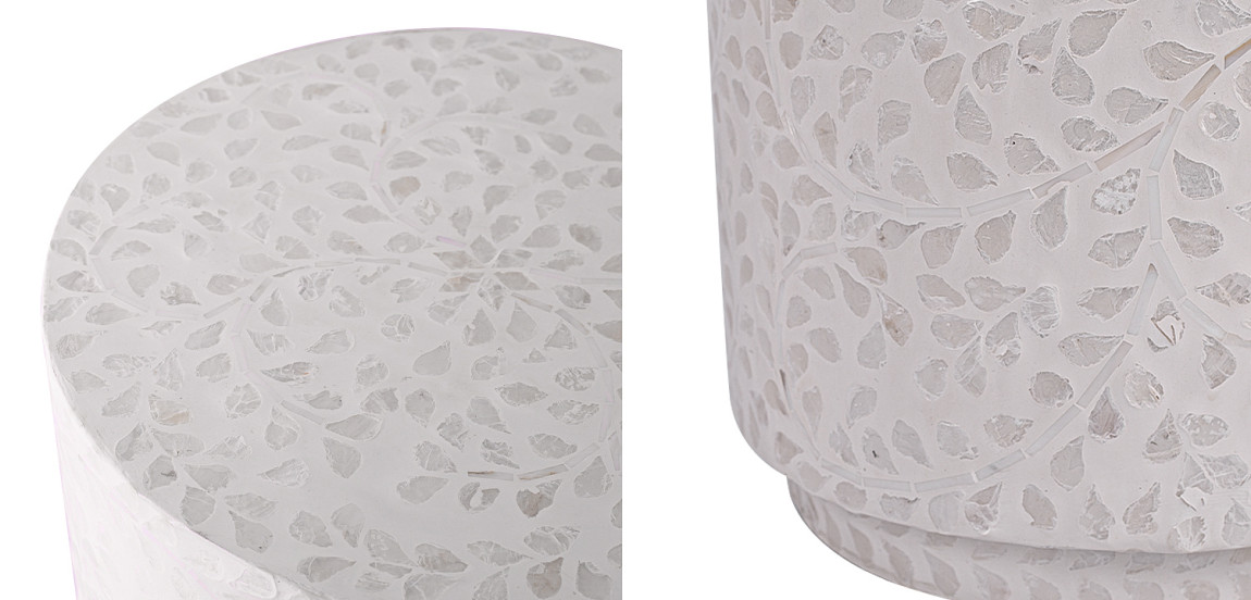 Приставной стол Bone Inlay Pearl Side Table