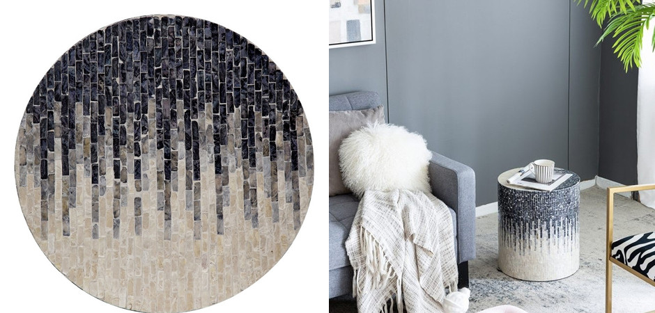 Приставной Стол Bone Inlay из перламутра раковин устриц