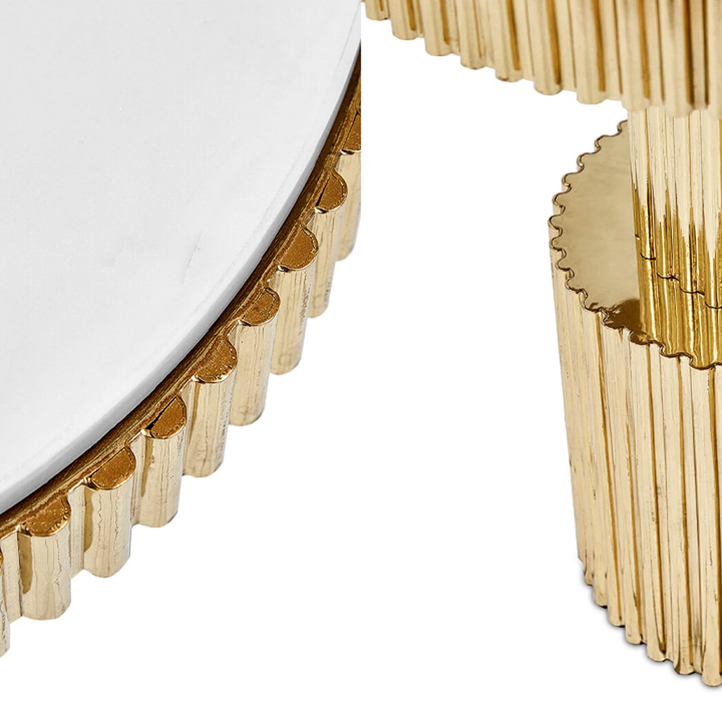 Приставной стол Brass Column Side Table