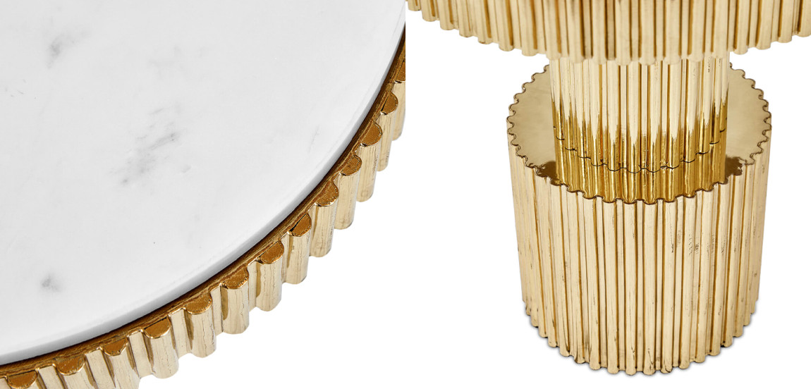Приставной стол Brass Column Side Table