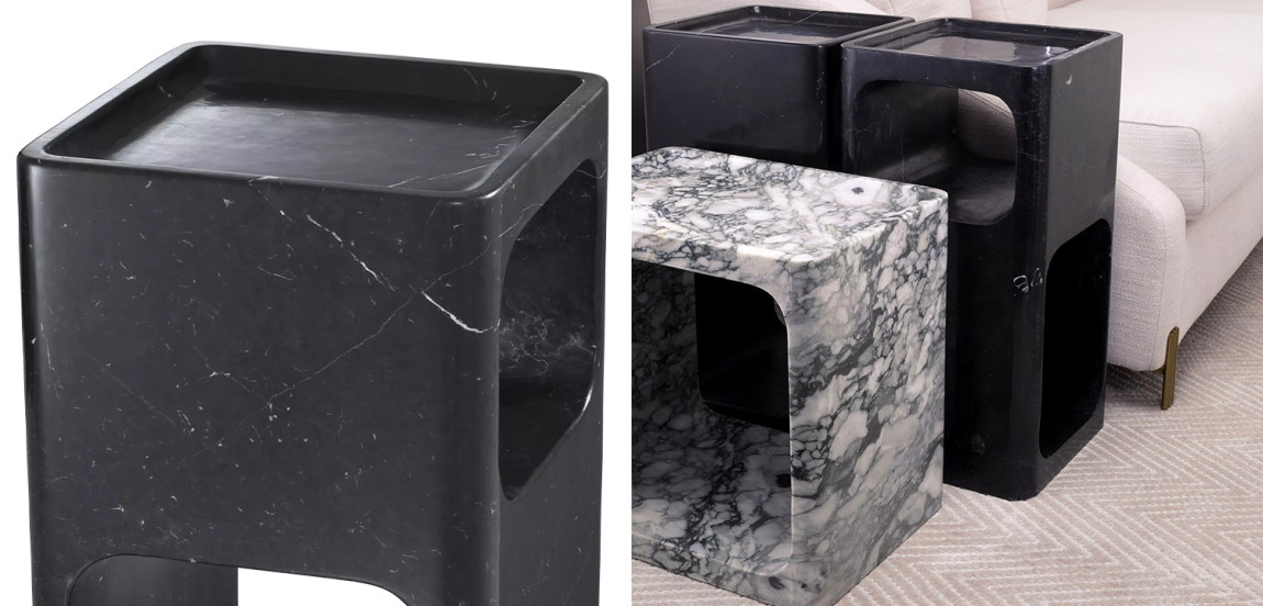 Приставной стол Eichholtz Side Table Adler Black Marble
