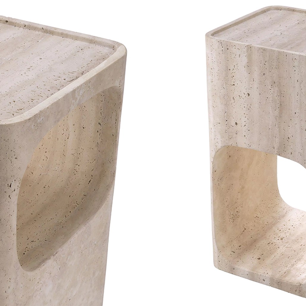 Приставной стол Eichholtz Side Table Adler Travertine