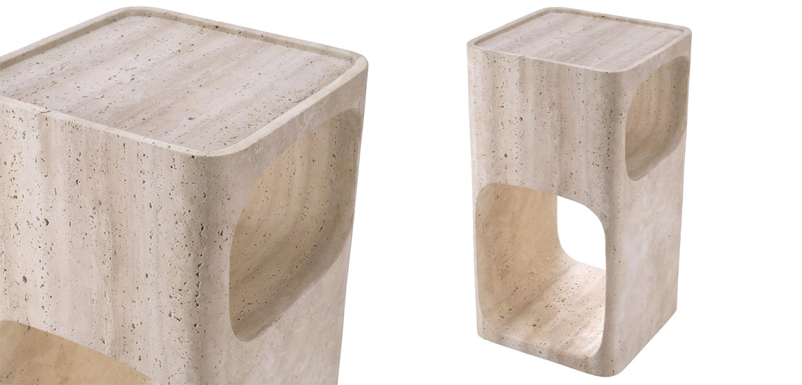 Приставной стол Eichholtz Side Table Adler Travertine