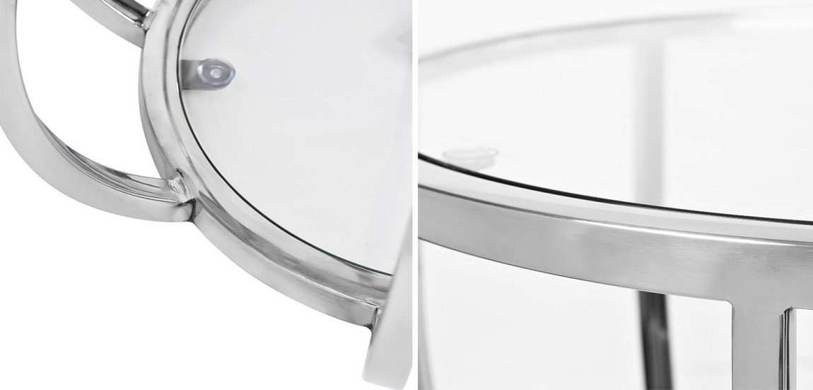 Приставной стол Fedric Side Table silver