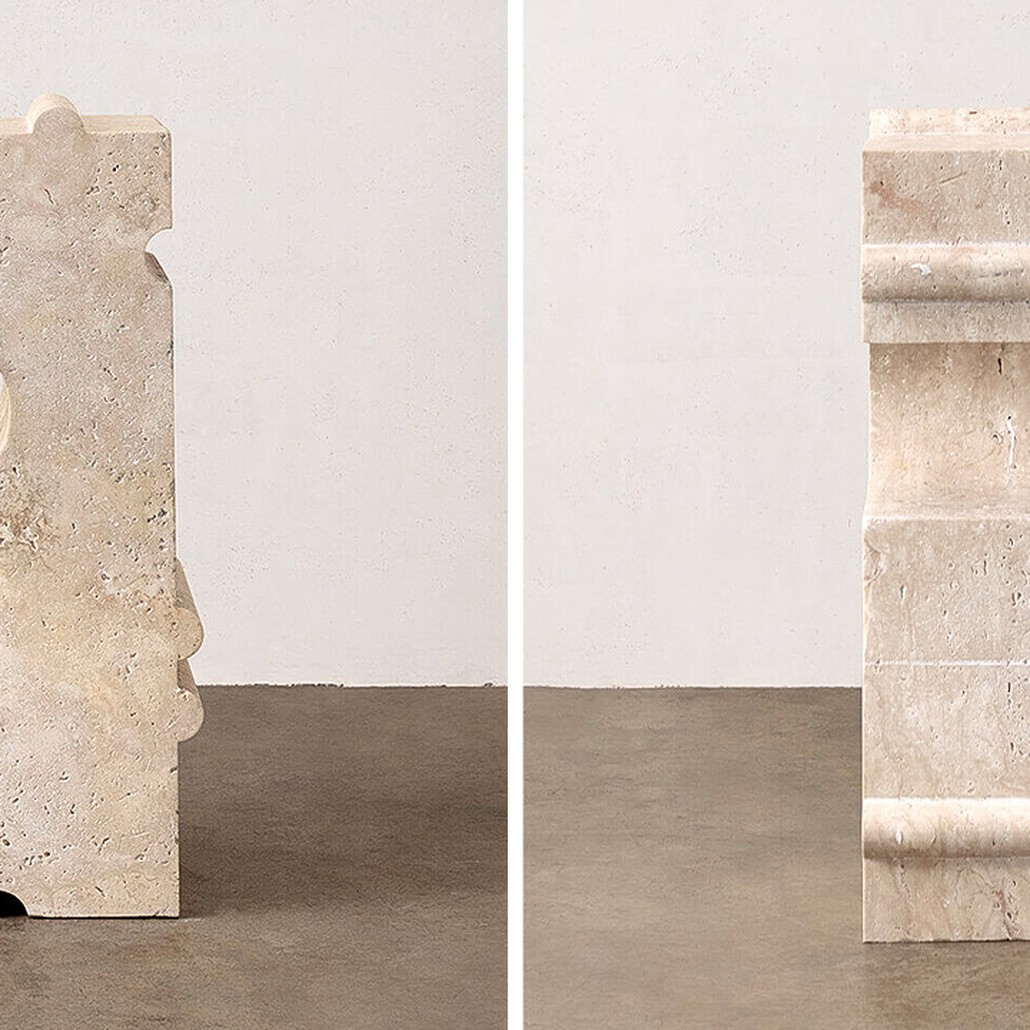 Приставной стол Hume Stone Side Table дизайн Kelly Wearstler