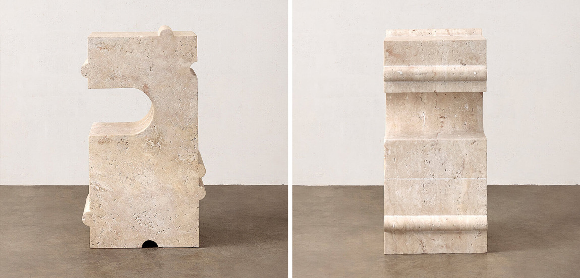 Приставной стол Hume Stone Side Table дизайн Kelly Wearstler